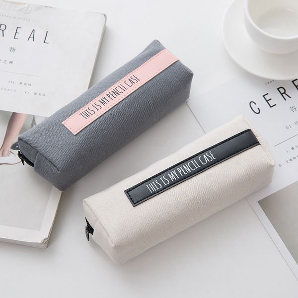 simple solid color canvas pencil case high capacity pencilcase pen bag back to school pen box for kids gift korean stationery
simple solid color canvas pencil case high capacity pencilcase pen bag back to school pen box for kids gift korean stationery
