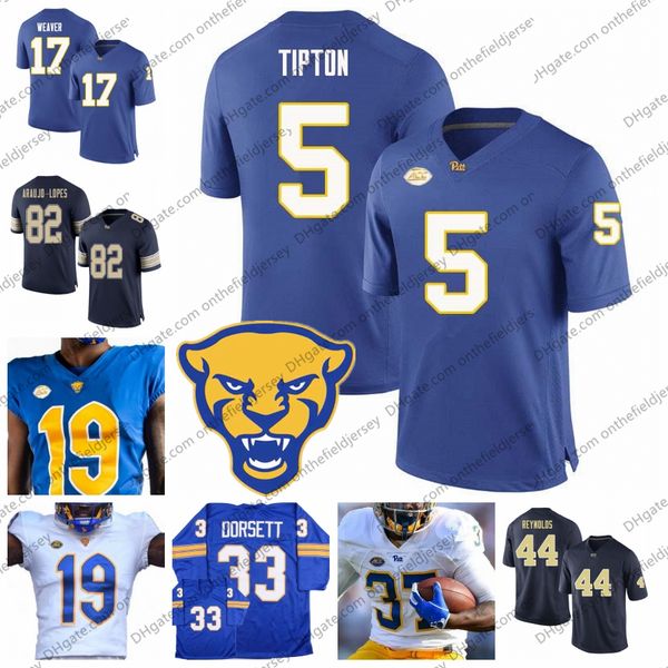 2019 ncaa pittsburgh panthers new branding football jersey #5 tre tipton 82 rafael araujo-lopes 17 rashad weaver 44 elias reynolds s-3xl, Black
2019 ncaa pittsburgh panthers new branding football jersey #5 tre tipton 82 rafael araujo-lopes 17 rashad weaver 44 elias reynolds s-3xl, Black
