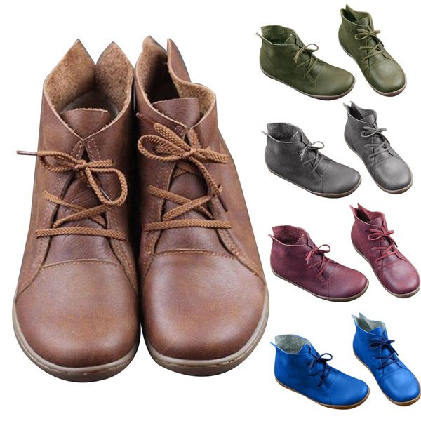 winter boots women lace-up retro women sneakers casual round toe leather lace up lightweight soft bottom flat shoes, Black
winter boots women lace-up retro women sneakers casual round toe leather lace up lightweight soft bottom flat shoes, Black