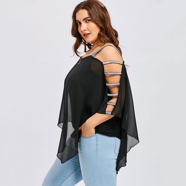 rosegal women plus size blouses chiffon hollow out sleeves blouse square neck 3/4 sleeves asymmetric women blusas 5xl, White
rosegal women plus size blouses chiffon hollow out sleeves blouse square neck 3/4 sleeves asymmetric women blusas 5xl, White