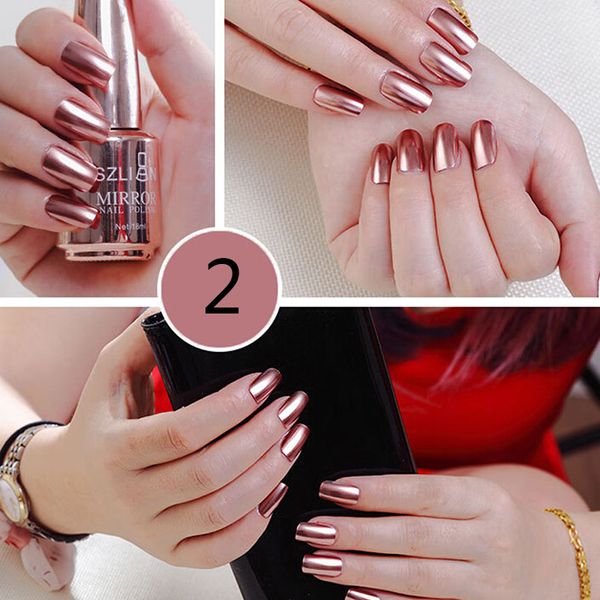 6 colors 18ml mirror effect metallic nail polish purple rose gold silver chrome nail art varnish for nails manicure
6 colors 18ml mirror effect metallic nail polish purple rose gold silver chrome nail art varnish for nails manicure