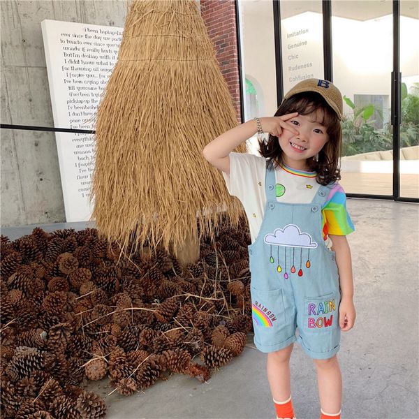 2020 kids girl clothes set strap shorts +cotton randow t-shirt summer fashion baby grils cute suspender trousers kids overalls, Blue
2020 kids girl clothes set strap shorts +cotton randow t-shirt summer fashion baby grils cute suspender trousers kids overalls, Blue