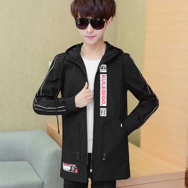 fashion letter pattern print trench coat students jacket men hooded outerwear 2019 autumn winter collection, Tan;black
fashion letter pattern print trench coat students jacket men hooded outerwear 2019 autumn winter collection, Tan;black