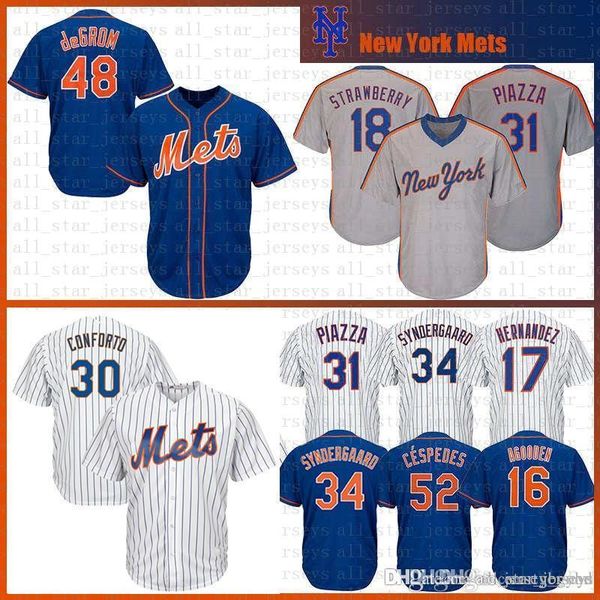 48 Jacob deGrom New York Baseball Jersey Mets 30 Michael Conforto 34 Noah Syndergaard 52 Yoenis Cespedes Hernandez Strawberry Gooden Piazza
48 Jacob deGrom New York Baseball Jersey Mets 30 Michael Conforto 34 Noah Syndergaard 52 Yoenis Cespedes Hernandez Strawberry Gooden Piazza