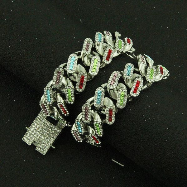 21мм 16-24 дюймов серебряный bling красочные алмазный hip hop mens кубинский звено цепи choker длинное ожерелье curb рэпер цепи ювелирных из, Silver
21мм 16-24 дюймов серебряный bling красочные алмазный hip hop mens кубинский звено цепи choker длинное ожерелье curb рэпер цепи ювелирных из, Silver