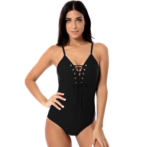 women's one piece swimwear new halter deep v monokini backless triangle tummy control swimwear black, White;black
women's one piece swimwear new halter deep v monokini backless triangle tummy control swimwear black, White;black