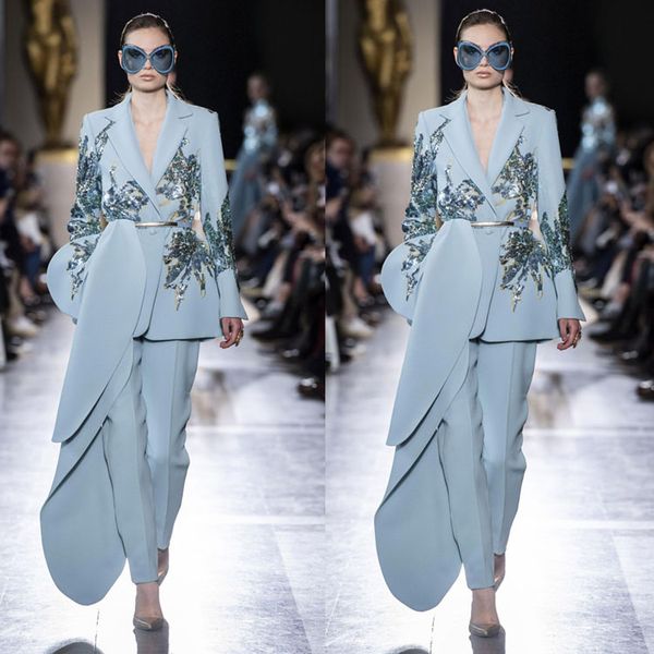 elie saab 2 pieces evening dresses v neck shiny applique pants suits prom dresses formal girls party red carpet runway fashion gowns, Black;red
elie saab 2 pieces evening dresses v neck shiny applique pants suits prom dresses formal girls party red carpet runway fashion gowns, Black;red