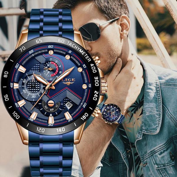 lige fashion business blue mens watches clock male all steel waterproof quartz watch relogio masculino, Slivery;brown
lige fashion business blue mens watches clock male all steel waterproof quartz watch relogio masculino, Slivery;brown