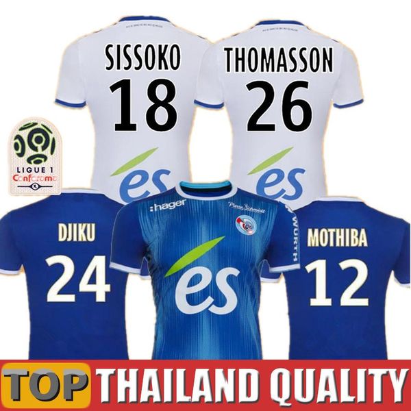 19 20 occer jer ey rc tra bourg al ace football hirt 2019 2020 home blue 24 djiku 26 thoma on lala mothiba i oko maillot de foot, Black;yellow
19 20 occer jer ey rc tra bourg al ace football hirt 2019 2020 home blue 24 djiku 26 thoma on lala mothiba i oko maillot de foot, Black;yellow