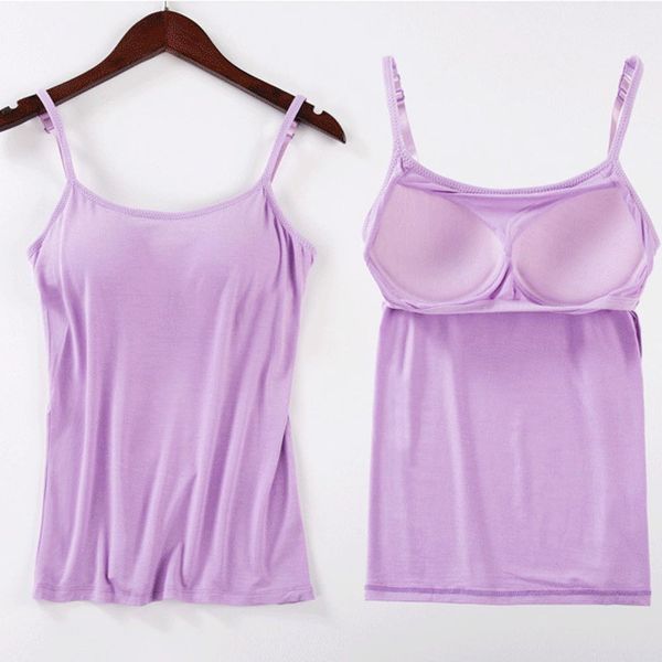 2019 women solid tank adjustable strap built in cup padded wireless camisole camis vest female home basic tank top, White
2019 women solid tank adjustable strap built in cup padded wireless camisole camis vest female home basic tank top, White