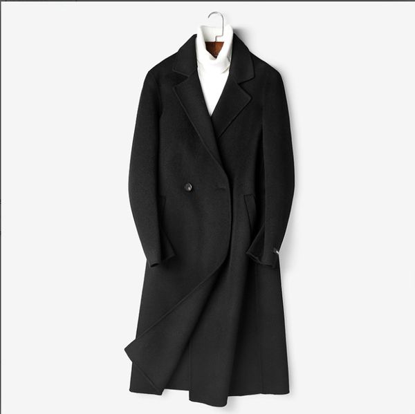 men's wool & blends boollili coat autumn winter jacket men handmade double-sided woolen coats mens korean jackets abrigo hombre, Black
men's wool & blends boollili coat autumn winter jacket men handmade double-sided woolen coats mens korean jackets abrigo hombre, Black