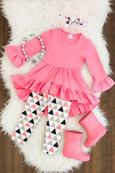 baby girl outfit long sleeve kids toddler t-shirt dress long pants clothing set, White
baby girl outfit long sleeve kids toddler t-shirt dress long pants clothing set, White