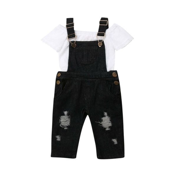 1-5years toddler kids baby girl off shoulder lace jeans bib pants outfits clothes, White
1-5years toddler kids baby girl off shoulder lace jeans bib pants outfits clothes, White