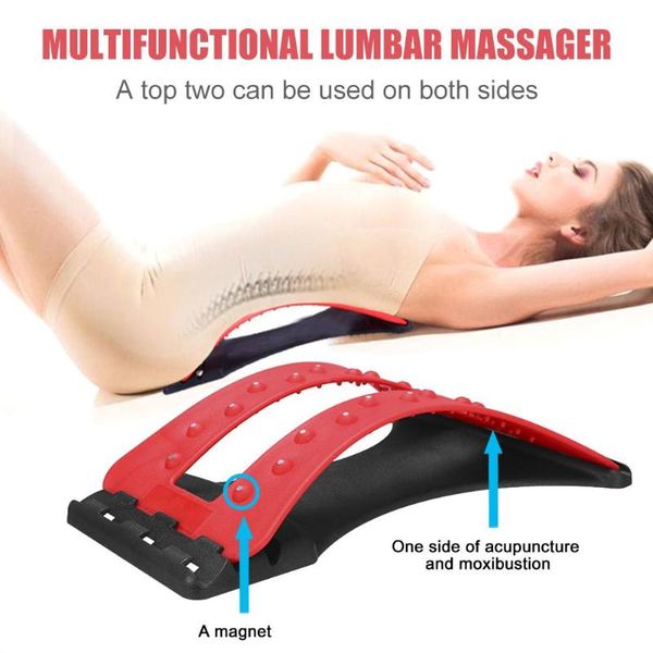 waist spine pain relief massage board lumbar traction stretching device