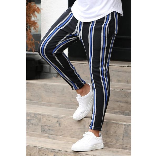 мужские разноцветный полосатый тонкий pant мужские повседневные спортивные брюки мужские hip hop sweatpants бегуны брюки streetwear моды брю, Black
мужские разноцветный полосатый тонкий pant мужские повседневные спортивные брюки мужские hip hop sweatpants бегуны брюки streetwear моды брю, Black