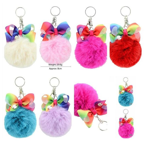 Симпатичные Pompom Jojo Swia брелок трихофитобезоар брелоков для детей Девочки Рюкзак П