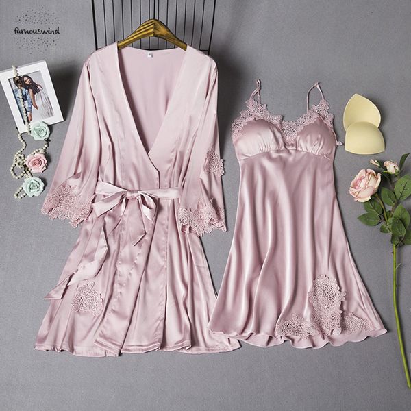 summer set sleepwear silk womens dress bathrobe two pieces sleep spring female silk night dress robe, Black;red
summer set sleepwear silk womens dress bathrobe two pieces sleep spring female silk night dress robe, Black;red