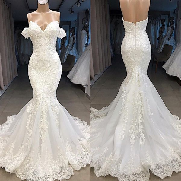 mermaid off the shoulder wedding dresses lace appliques bodice garden mariage bridal gowns plus size robes de mariée sirène, White
mermaid off the shoulder wedding dresses lace appliques bodice garden mariage bridal gowns plus size robes de mariée sirène, White