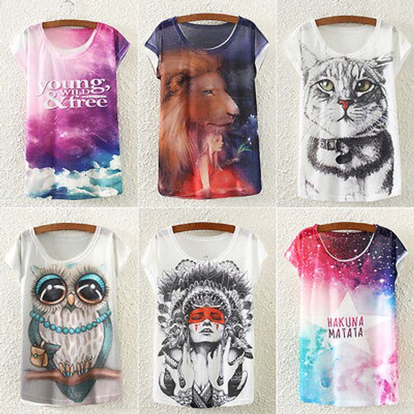 brand new fashion summer animal cat print shirt o-neck short sleeve t shirt women white t-shirt
brand new fashion summer animal cat print shirt o-neck short sleeve t shirt women white t-shirt