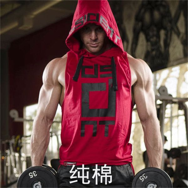 men's sports fitness vest outdoor running training sleeveless hooded vest pure cotton loose breathable, White;black
men's sports fitness vest outdoor running training sleeveless hooded vest pure cotton loose breathable, White;black