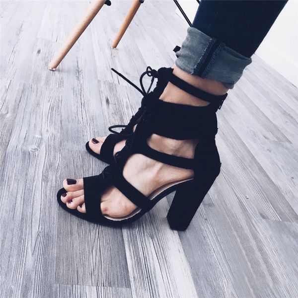 women sandals 2019 gladiator high heels strap pumps lace-up summer female shoes platform fashion summer party ladies shoes, Black
women sandals 2019 gladiator high heels strap pumps lace-up summer female shoes platform fashion summer party ladies shoes, Black
