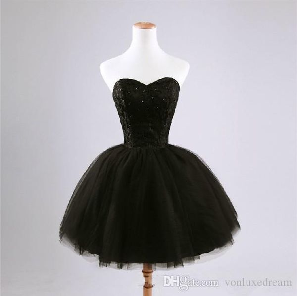 real image black short cocktail dresses sweetheart beaded lace tulle tie up back ball gown mini party dresses prom gowns custom made
real image black short cocktail dresses sweetheart beaded lace tulle tie up back ball gown mini party dresses prom gowns custom made