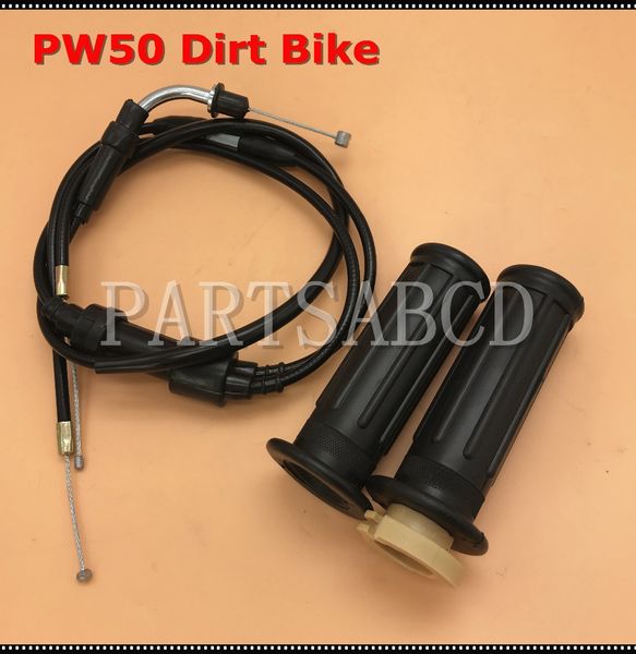hand grip left right pair handlebar grips with throttle cable for yamaha pw50 py50 pw 50 py 50
hand grip left right pair handlebar grips with throttle cable for yamaha pw50 py50 pw 50 py 50