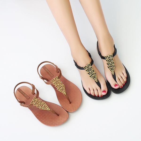 women sandals shoes new beach ladies shoes women summer woman flip flops fashion breathable flat sandals, Black