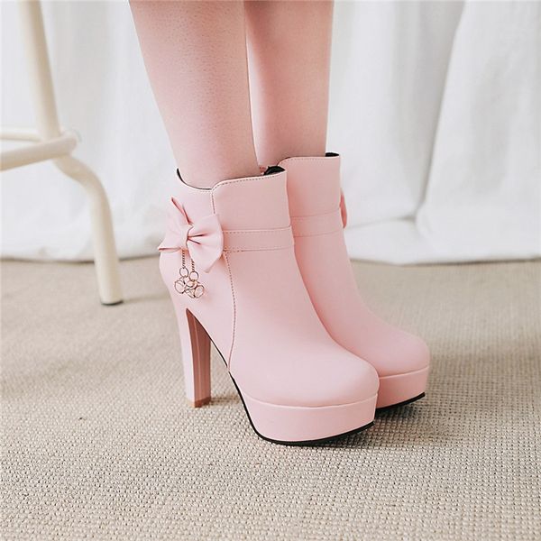 2018 ladies high heels shoes party wedding butterfly-knot footwear woman platform bowtie lolita ankle boots big size 43, Black
2018 ladies high heels shoes party wedding butterfly-knot footwear woman platform bowtie lolita ankle boots big size 43, Black