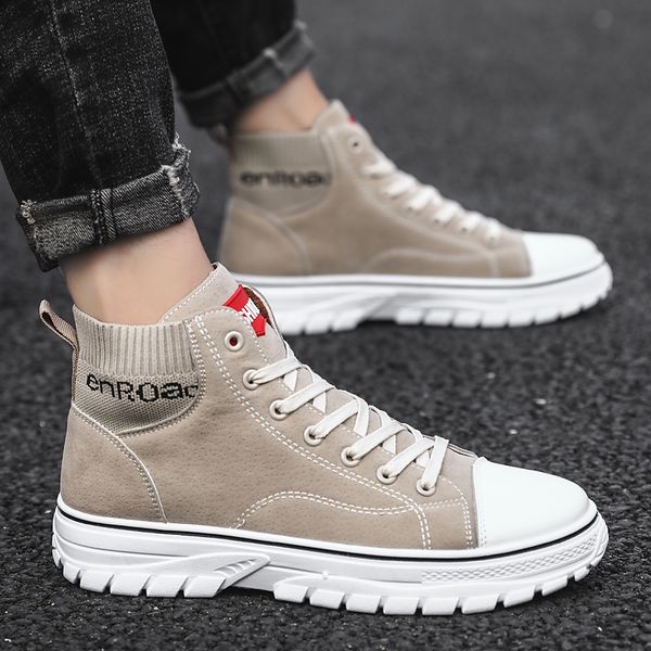 men's designer casual winter shoes men fashion shoes high canvas shoes non-slip wear comfort men's winter boots, Black 
men's designer casual winter shoes men fashion shoes high canvas shoes non-slip wear comfort men's winter boots, Black