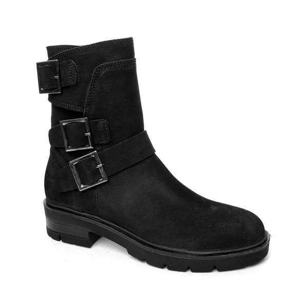 john may ck women's boot ik-2170 nubuck ck, Black