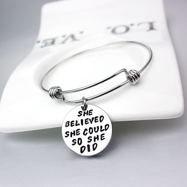 new popular silver plated engraved motivational words charm bangle for wholesale 5 pcs, Black
new popular silver plated engraved motivational words charm bangle for wholesale 5 pcs, Black