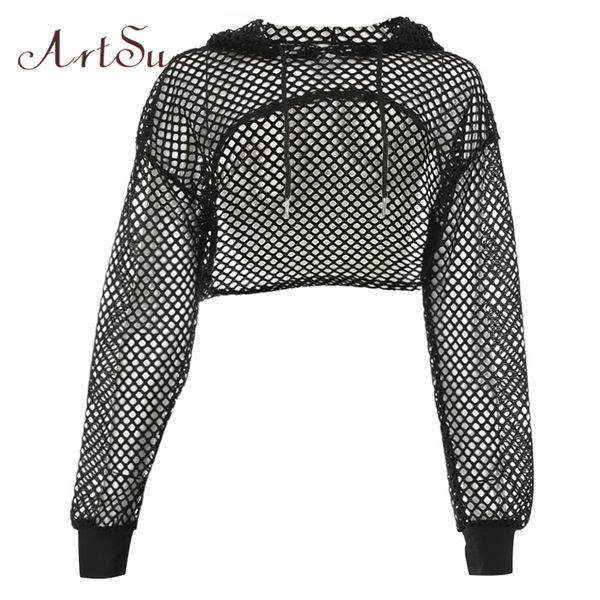long sleeve tshirt women mesh hooded hollow out punk rock short crop white t-shirt fishnet black asts20380
long sleeve tshirt women mesh hooded hollow out punk rock short crop white t-shirt fishnet black asts20380