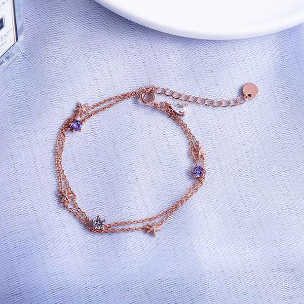 exquisite zircon crystal charm bracelets for women rose gold color star double layered chains new fashion jewelry drop shipping, Golden;silver
exquisite zircon crystal charm bracelets for women rose gold color star double layered chains new fashion jewelry drop shipping, Golden;silver