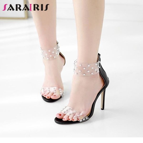 sarairis cool rivet decorating evening sandals women trendy transparent summer sandals ladies summer party high heels shoes, Black
sarairis cool rivet decorating evening sandals women trendy transparent summer sandals ladies summer party high heels shoes, Black