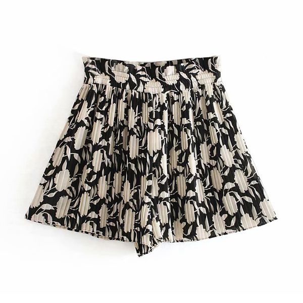 women fashion loose summer shorts 2019 elastic waist beach style printed pleated shorts female casual bottoms clothes, White;black
women fashion loose summer shorts 2019 elastic waist beach style printed pleated shorts female casual bottoms clothes, White;black