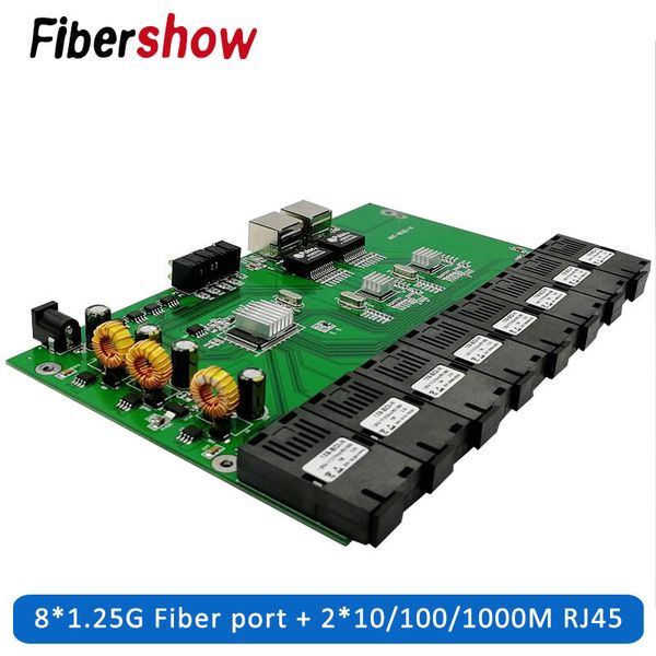 gigabit ethernet switch ethernet fiber optical media converter 8 port 1.25g sc 2 rj45 10/100/1000m pcba board
gigabit ethernet switch ethernet fiber optical media converter 8 port 1.25g sc 2 rj45 10/100/1000m pcba board