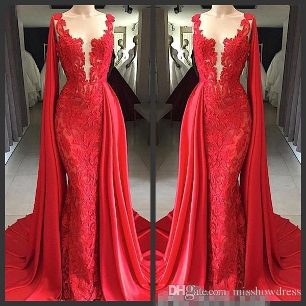 arabic amazing red lace mermaid evening dresses illusion sheer mesh ruched long formal party prom wear dresses robe de mariee, Black;red
arabic amazing red lace mermaid evening dresses illusion sheer mesh ruched long formal party prom wear dresses robe de mariee, Black;red