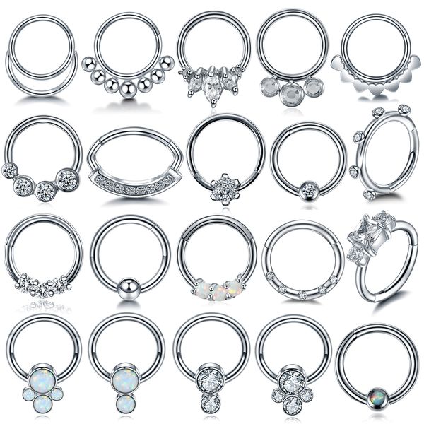 1pc 16g opal nose septum clicker nose ring hoop piercings ear helix cartilage daith rook nariz earring septum piercings jewelry, Slivery;golden
1pc 16g opal nose septum clicker nose ring hoop piercings ear helix cartilage daith rook nariz earring septum piercings jewelry, Slivery;golden