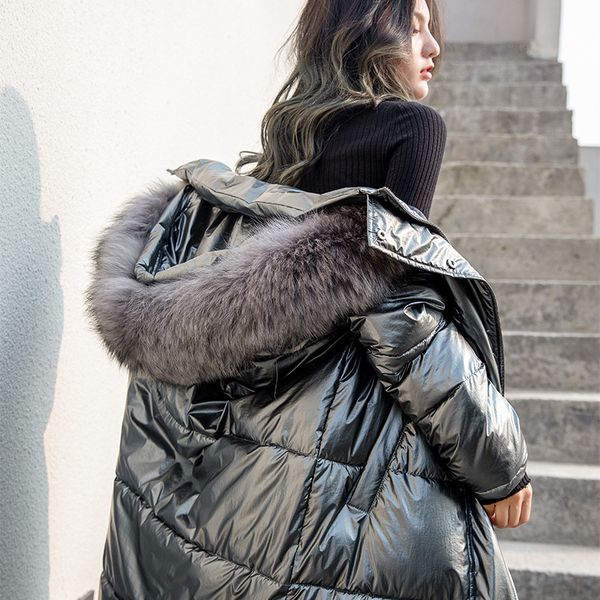newdiscvy 2020 новый женский зимний пуховик chic big fur подогреть ultra light long coat женский parka с капюшоном глянцевая куртки негабари, Black
newdiscvy 2020 новый женский зимний пуховик chic big fur подогреть ultra light long coat женский parka с капюшоном глянцевая куртки негабари, Black