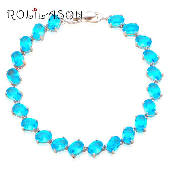 rolilason charming sky blue crystal zircon silver bracelets wedding items fashion jewelry tb860, Golden;silver
rolilason charming sky blue crystal zircon silver bracelets wedding items fashion jewelry tb860, Golden;silver