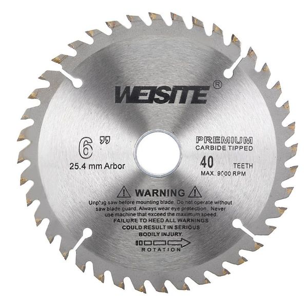 uxcell 6" circular saw blade, 40t 7/8" arbor, wood tct carbide tipped slitting saw
uxcell 6" circular saw blade, 40t 7/8" arbor, wood tct carbide tipped slitting saw
