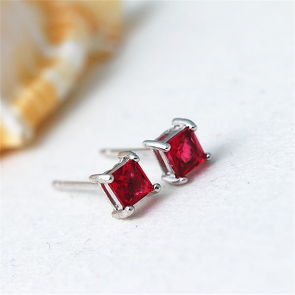 5mm new silver earrings beautiful temperament women's simple inlaid square zircon earrings jewelry gift, Golden;silver
5mm new silver earrings beautiful temperament women's simple inlaid square zircon earrings jewelry gift, Golden;silver
