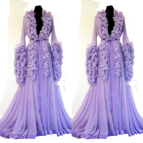 sell 2020 purple wedding robes v-neck long sleeves ruffle bow bathrobe formal sleepwear sweep train custom made night gowns for women, White;pink
sell 2020 purple wedding robes v-neck long sleeves ruffle bow bathrobe formal sleepwear sweep train custom made night gowns for women, White;pink
