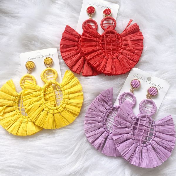 ztech factory handmade fan-shaped ruffian tassel earrings long bohemian folk style earrings for women statement jewelry, Silver
ztech factory handmade fan-shaped ruffian tassel earrings long bohemian folk style earrings for women statement jewelry, Silver