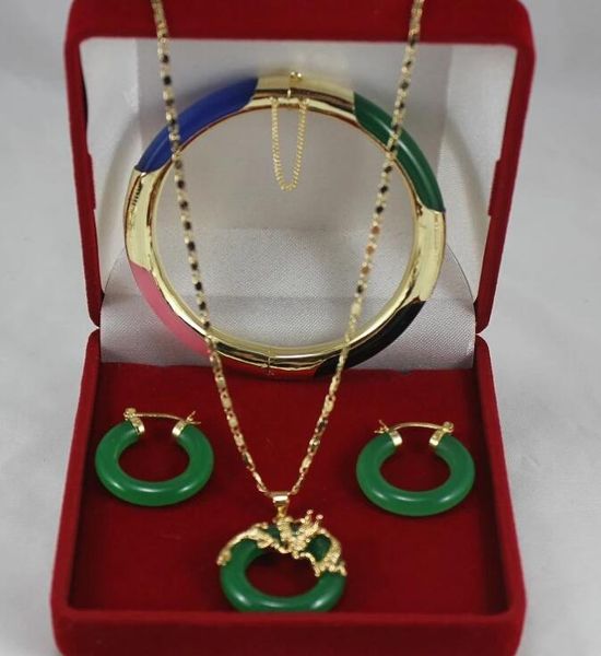 beautiful lucky green blue black red jade pendant earrings bracelet set no box
beautiful lucky green blue black red jade pendant earrings bracelet set no box