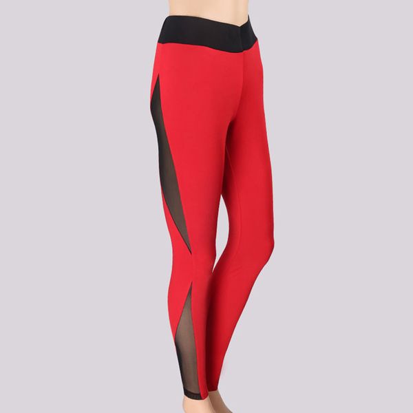 red pattern mesh splice sporting leggings harajuku athleisure fitness clothing elastic sporting leggings women cycling pants, Black
red pattern mesh splice sporting leggings harajuku athleisure fitness clothing elastic sporting leggings women cycling pants, Black