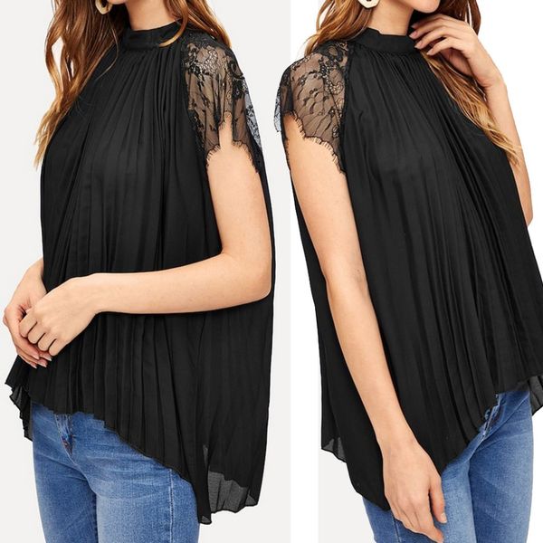 2019 fashion summer female blouses round-neck solid chiffon shirts quarter sleeve ladies camisa feminina clothing s-xl, White
2019 fashion summer female blouses round-neck solid chiffon shirts quarter sleeve ladies camisa feminina clothing s-xl, White