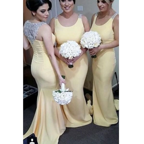 light yellow vestido de fiesta girls mermaid bridesmaid dresses beaded sequins maid of honor dresses custom made wedding party dresses, White;pink
light yellow vestido de fiesta girls mermaid bridesmaid dresses beaded sequins maid of honor dresses custom made wedding party dresses, White;pink