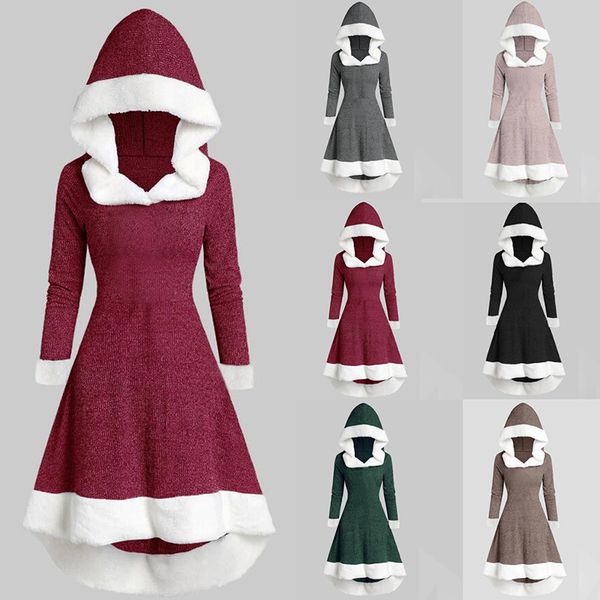 2019 autumn and winter new color-matching women's coat long-sleeved fluffy hooded big swing slim print trench coat for women, Tan;black
2019 autumn and winter new color-matching women's coat long-sleeved fluffy hooded big swing slim print trench coat for women, Tan;black